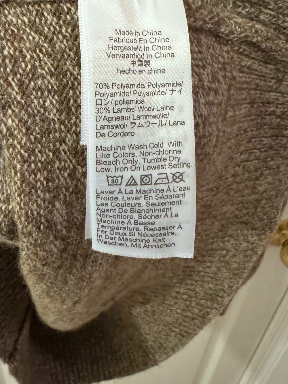 J.Crew Men’s Brown Heathered Knit Crewneck Sweater – Size XL
